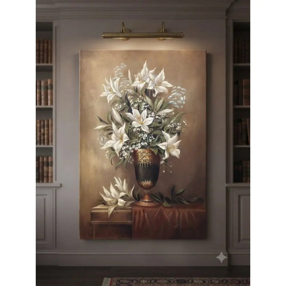 Refined sophistication to your space with this stunning vintage oil painting, 24" x 36"